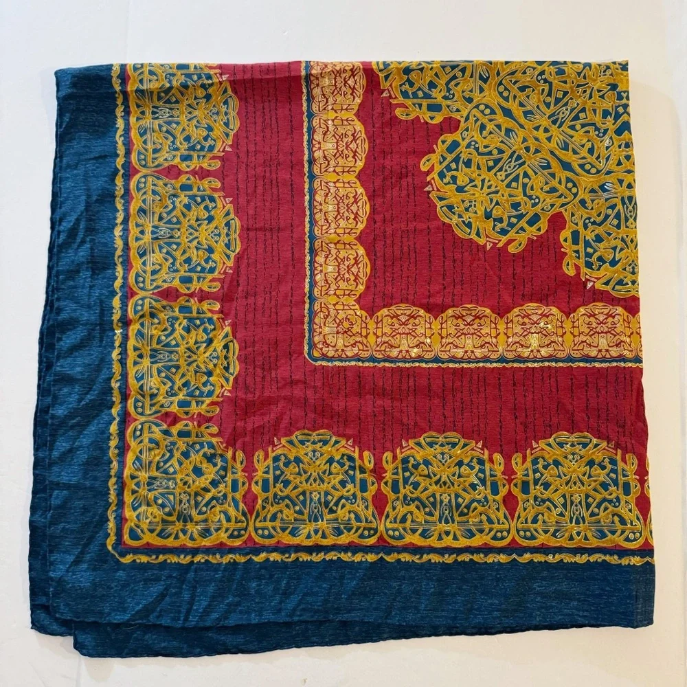 Vakko Large Square 100% Silk Scarf
